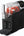 Black slush machine with clear container on a white background