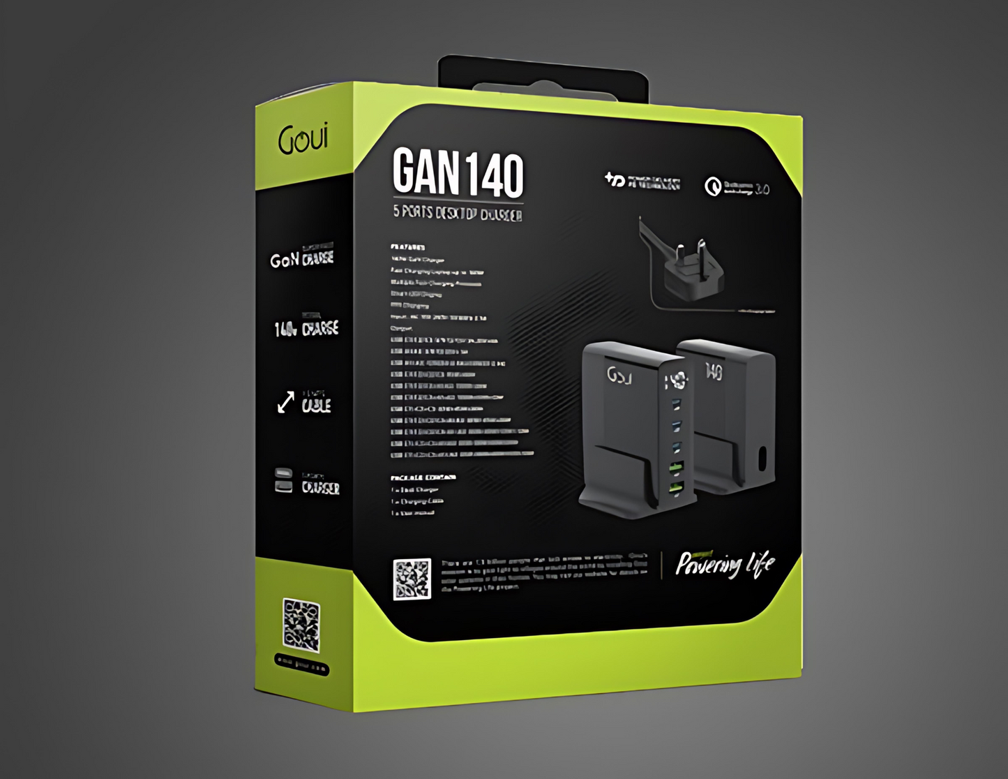 Goui Gan 140W Desktop Charger 5 Ports