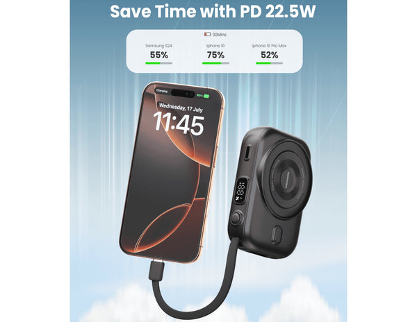 Moxedo 5x 10,000mAh Power Bank Combo with Charging Dock, 22.5W USB-C Fast Charging (MX-PBH039-DS)