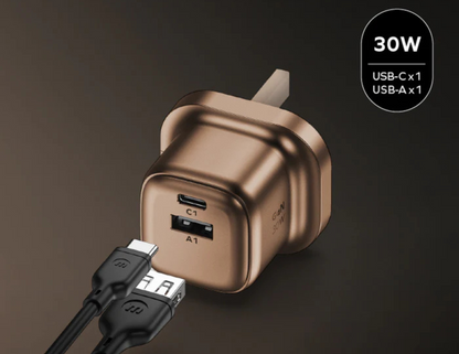 Momax 1-Charge 2-Port GaN Charger 30W