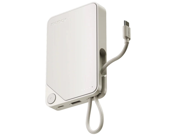 Momax 1-Power X 10000mAh Power Bank with Built-in USB-C Cable – IP152D, IP152W