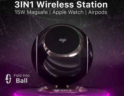 EGO Mag.Q 3in1 15W Magsafe Station EGO-MQ-BLACK