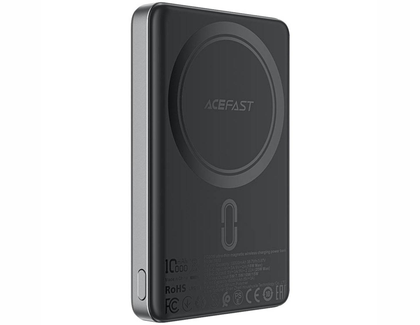بنك طاقة Acefast M12 بسعة 10000 مللي أمبير/ساعة مع PD20W وشحن لاسلكي مغناطيسي