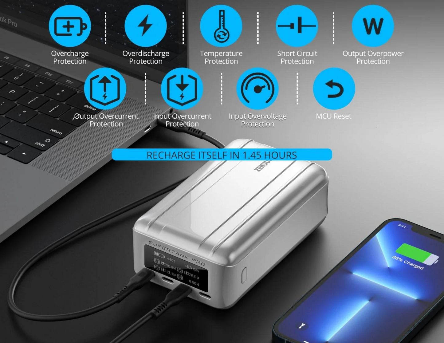 Zendure SuperTank Pro 26800mAh 100WPD Portable Power Bank