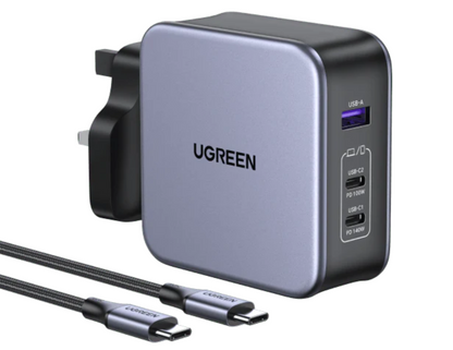 UGREEN Nexode 140W GaN Wall Charger 3-Ports