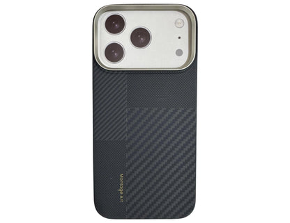 Benks ArmorAir Montage Kevlar® Phone Case for iPhone 17 Series – Black with carbon fiber texture on a white background