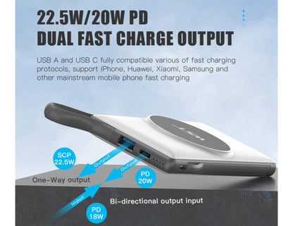 WST PB922W8M 8-in-1 10000mAh Wireless Power Bank Docking Station