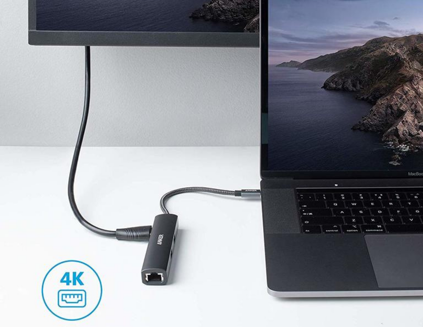 موزع أنكر USB-C (5 في 1، فائق النحافة)