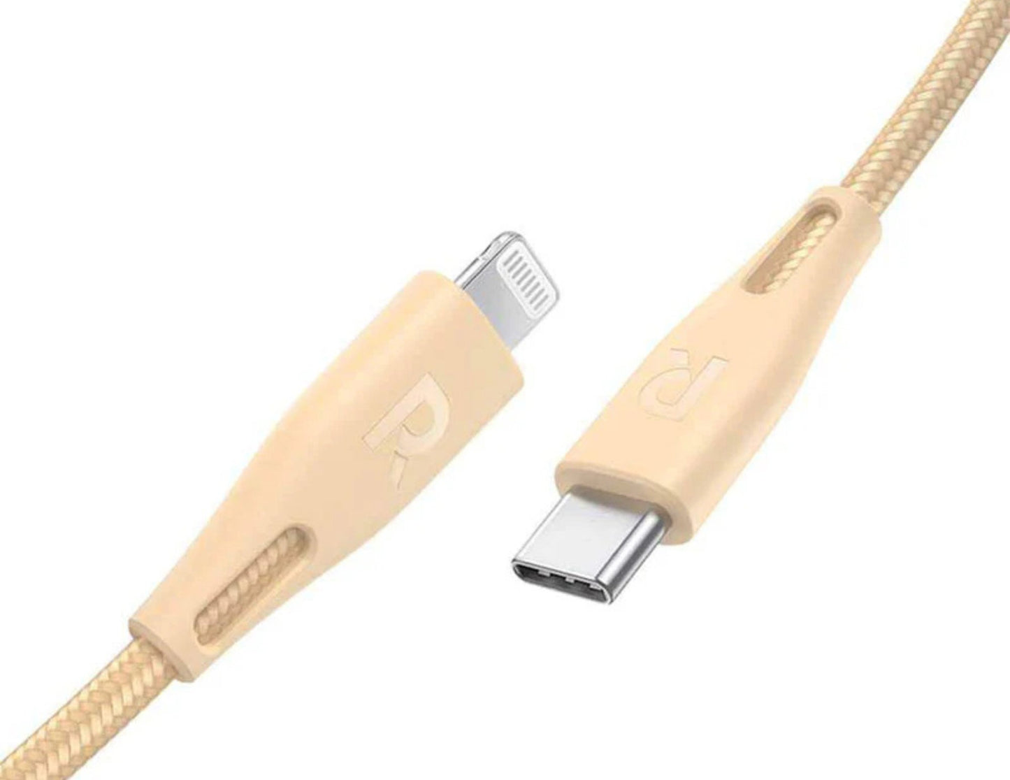 كابل RAVPower RP-CB1003 بطول 0.3 متر من النوع C إلى Lightning مضفر من النايلون - شحن سريع PD
