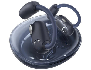 Baseus Eli Sport 1 Open-Ear TWS Earbuds A00064400121-00 Black with charging case on a white background