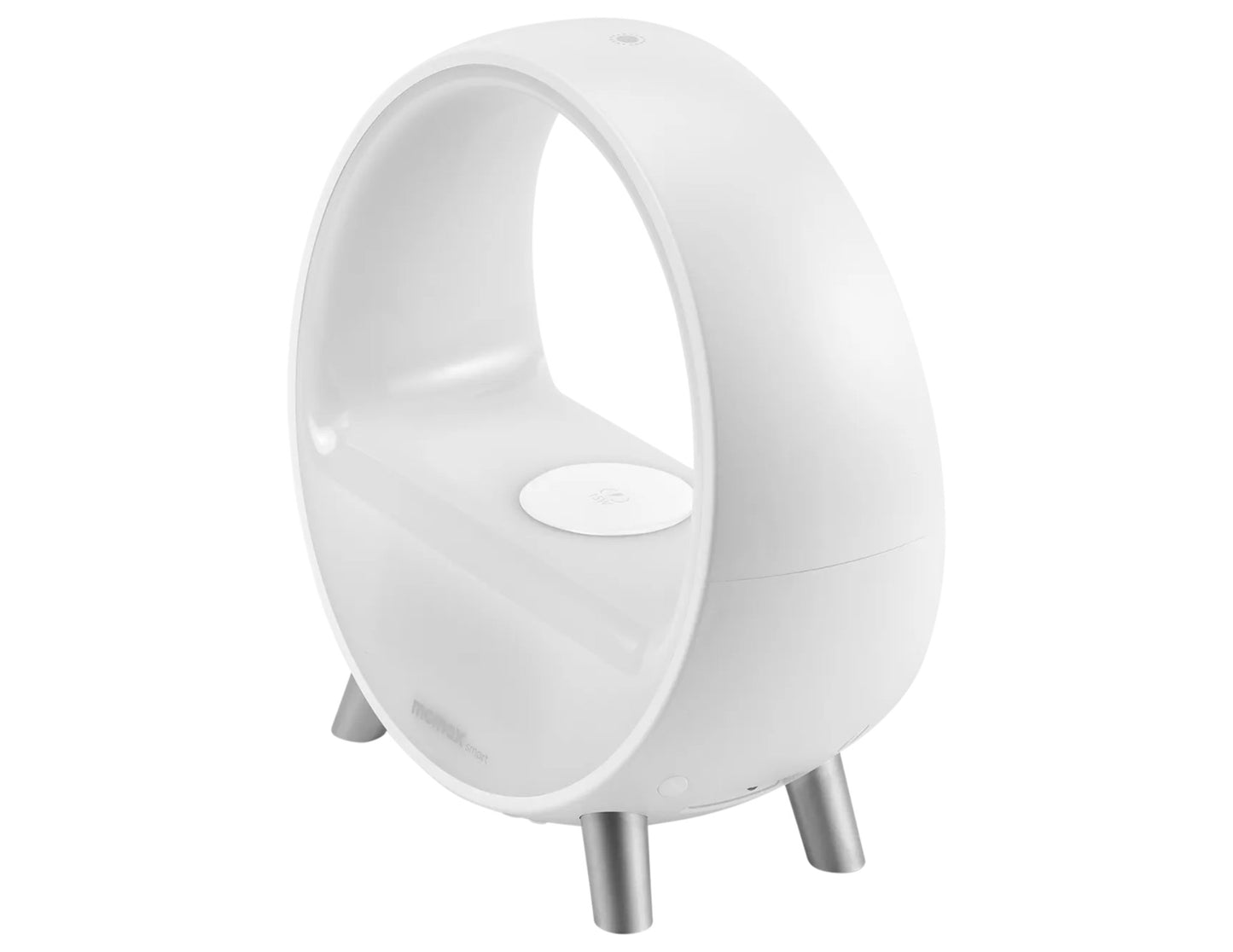 Momax Smart ZENSE IoT LED Clock with Wireless Charging – QC3SWWW on a white background