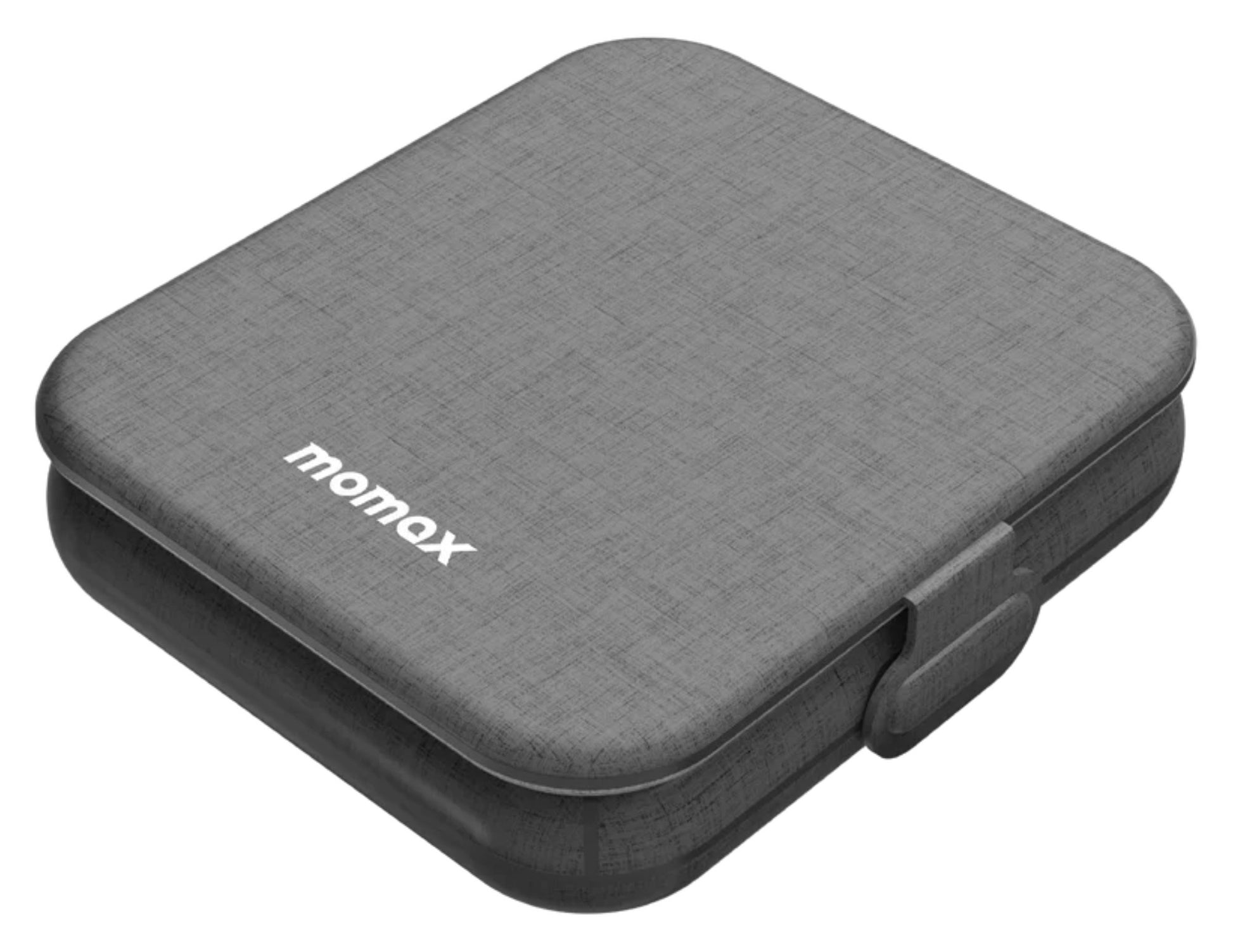 Momax Q.Mag Go 2‑in‑1 MagSafe Wireless Charger 20W – UD30MFIE with 'momox' branding on a white background
