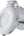 Round metallic sensor on a white background
