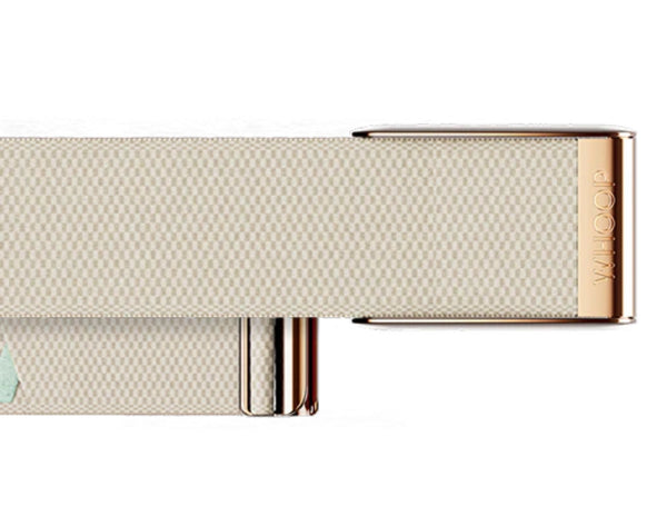 WHOOP SuperKnit Luxe Bands – Onyx with Gold & Sand Dune