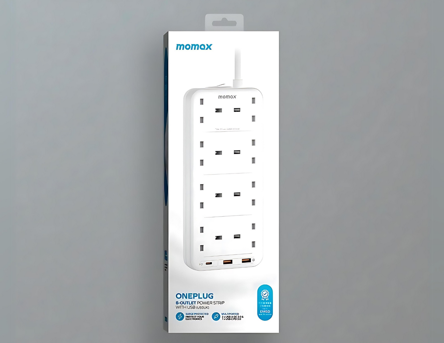 Momax Oneplug 8-Outlet Power Strip With USB