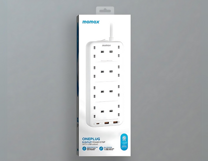 Momax Oneplug 8-Outlet Power Strip With USB