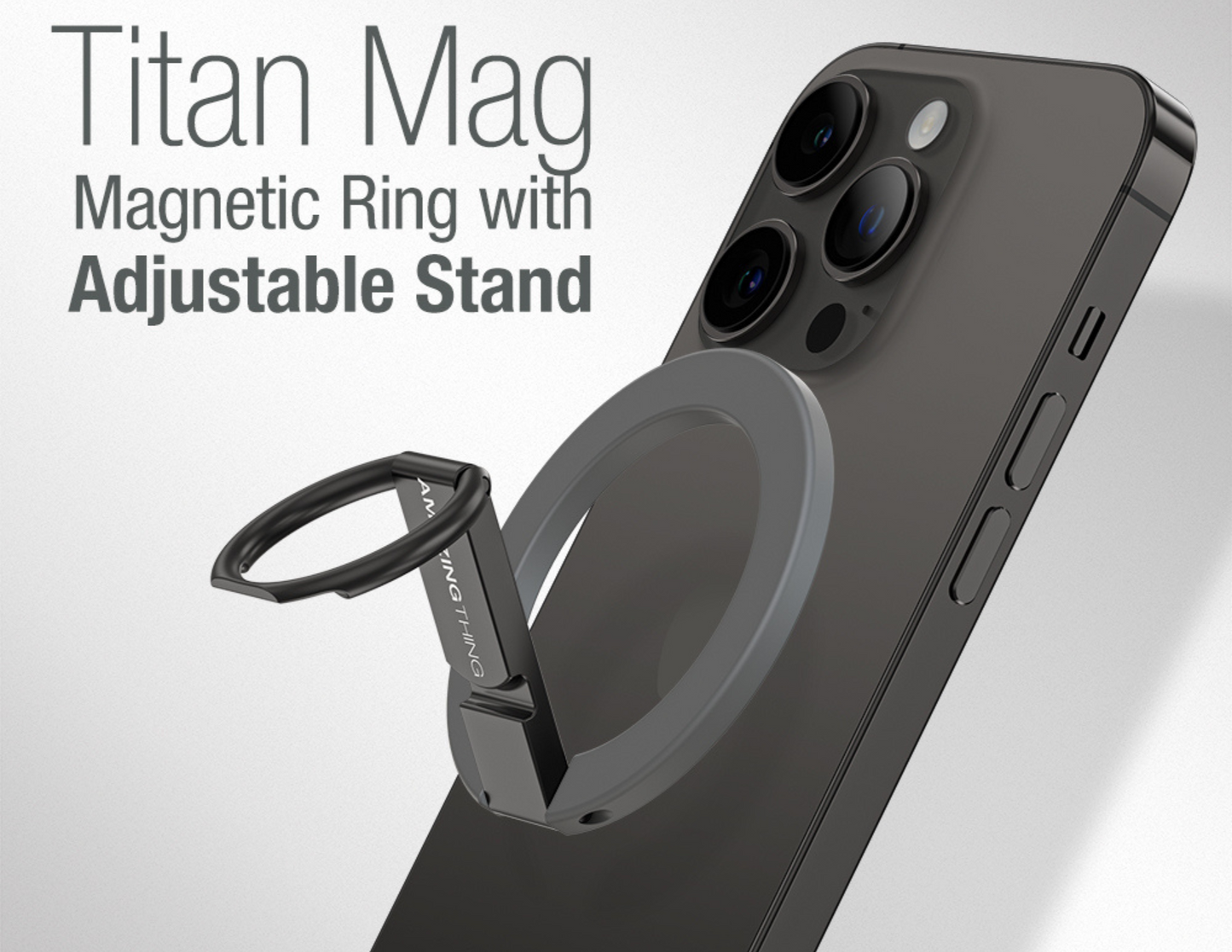 AmazingThing Titan Mag Magnetic Grip with Adjustable Stand (IGTMBK/IGTMGY)