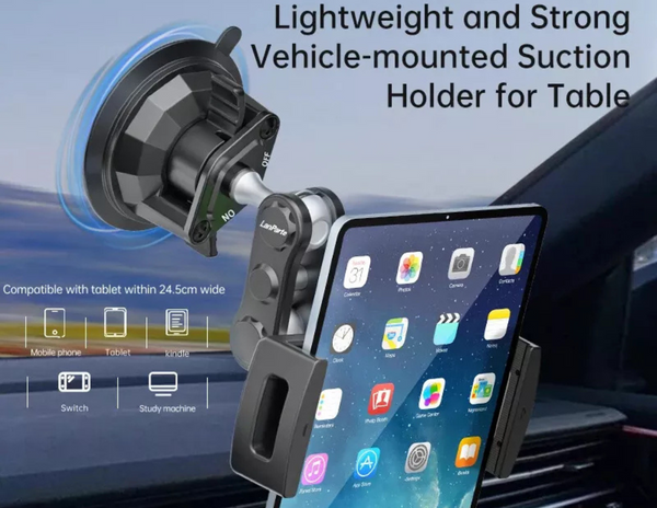 Lanparte UBA-P1 Universal Tablet Clamp Holder Suction Mount for Tablet