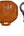Brown Jetour Hybrid Car Key Cover – Alcantara / Leather Finish with a matching keychain on a white background