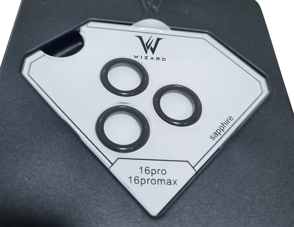 Wizard Apex Sapphire Stainless Steel Camera Glass for iPhone 16 Pro Max – Full Protection, HD Imaging, 1:1 Fit, Black, Gold, Silver, Grey