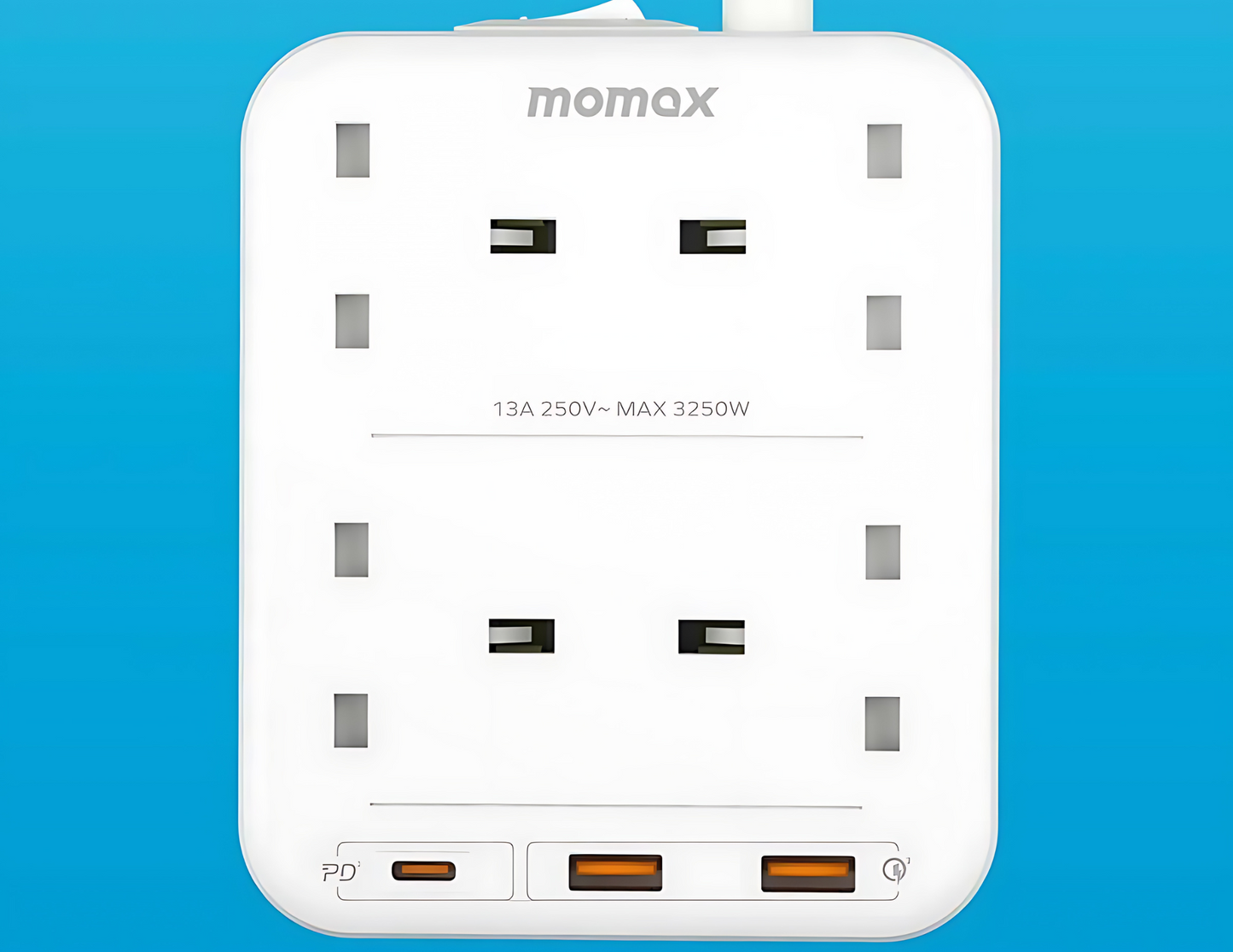 شريط طاقة Momax OnePlug 4 منافذ مع USB