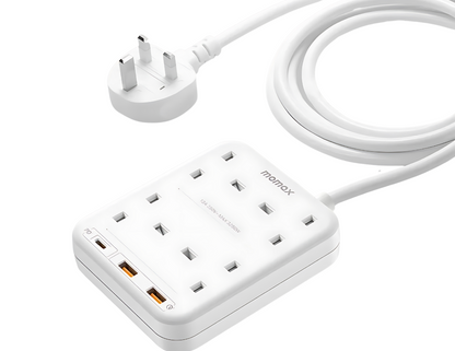 Momax OnePlug 4 Outlets Power Strip With USB