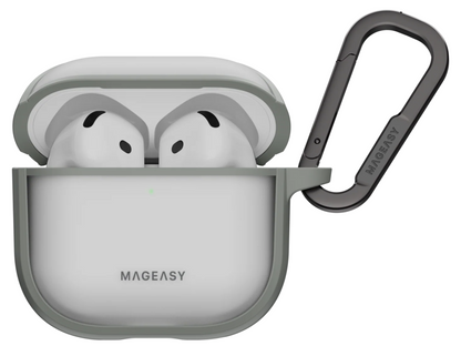 حافظة MagEasy Roam AirPods 4 MAPAP4174MT24 | أسود شفاف ورمادي