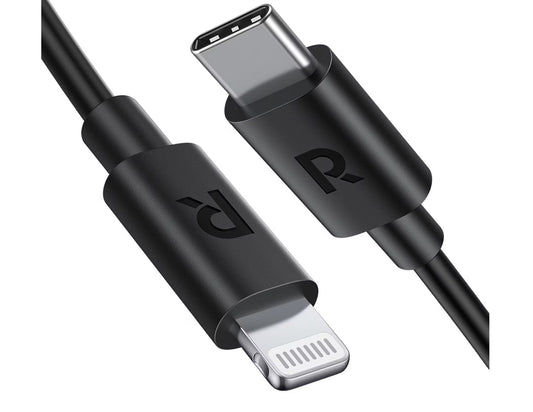 كابل RAVPower RP-CB062 من النوع C إلى Lightning بطول 1 متر - كابل شحن سريع للآيفون