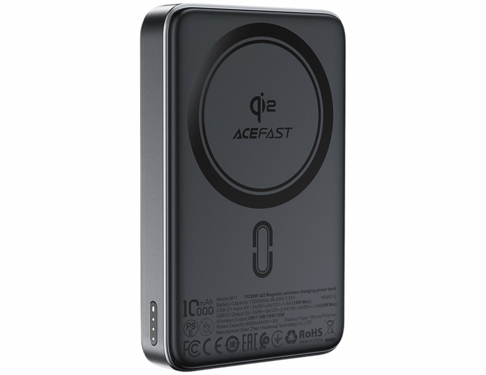 Acefast M11 10000mAh PD30W Power Bank with ACEFAST branding on a white background