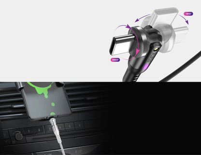 كابل Statik PowerPivot™ Pro USB-C إلى USB-C مع محول USB-A - 2 متر (PUP-0455-6FT-CC)