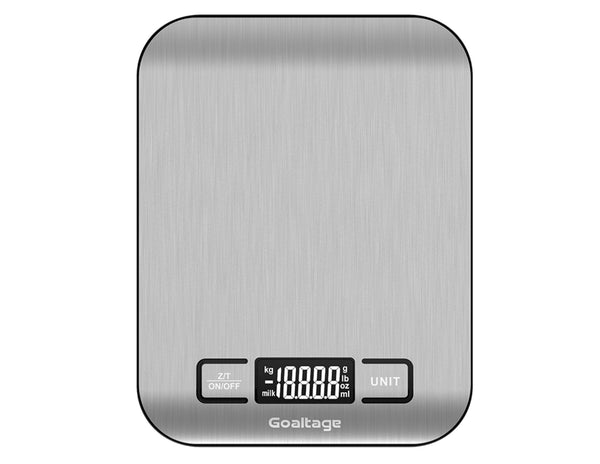 Goaltage TrueBalance Digital Kitchen Scale GT-SCL01-KC with digital display on a white background