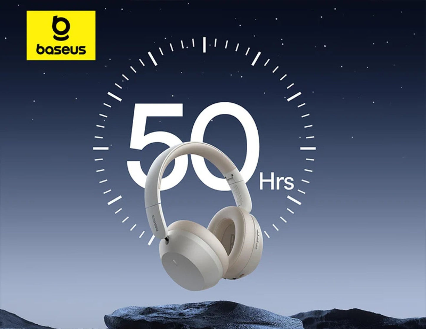سماعات رأس لاسلكية Baseus Bass 35 Max ببطارية 50 ساعة A00070800221-00 / A00070800821-00