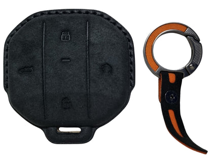 Jetour Hybrid Car Key Cover – Alcantara / Leather Finish on a white background