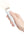 Hand holding a white flashlight with a soft glow on a white background