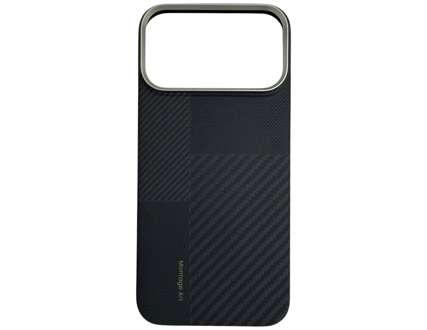 Benks ArmorAir Montage Kevlar® Phone Case for iPhone 17 Series – Black with carbon fiber texture on a white background