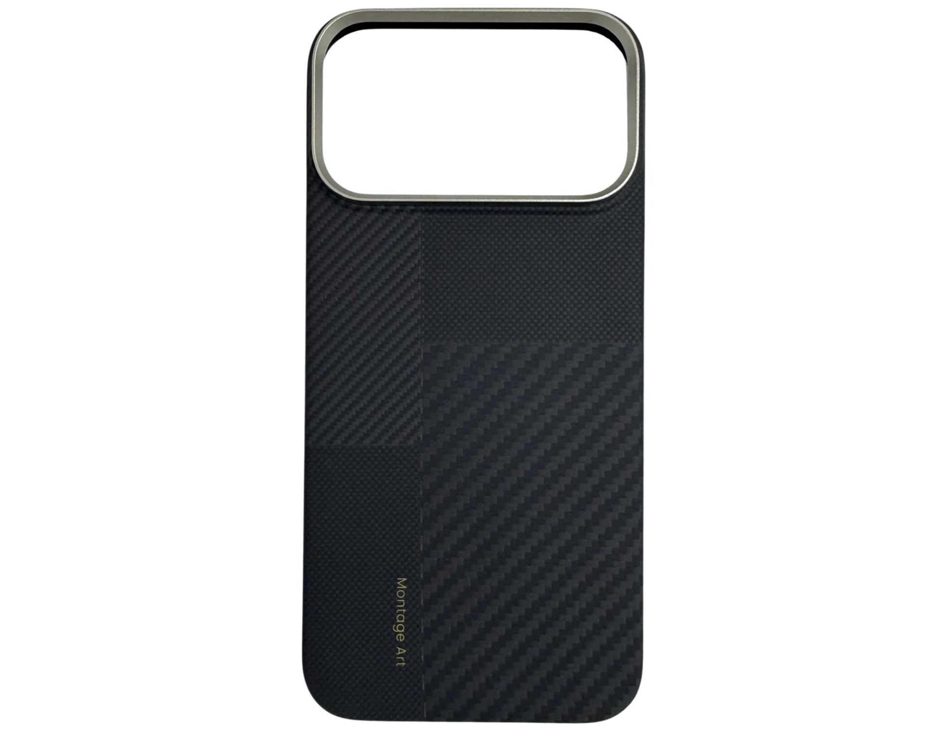 Benks ArmorAir Montage Kevlar® Phone Case for iPhone 17 Series – Black with carbon fiber texture on a white background