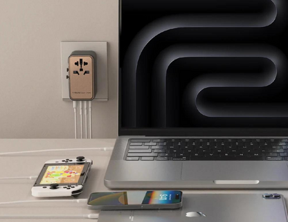 Momax - شاحن سفر 1-World 4 منافذ GaN بقوة 170 وات + كابل USB-C