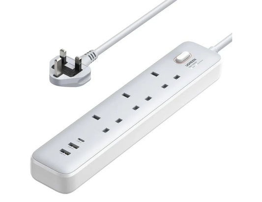 UGREEN 30W 3 AC Power Strip with Master Switch (2A1C) – CD286 on a white background
