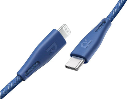 كابل RAVPower RP-CB1003 بطول 0.3 متر من النوع C إلى Lightning مضفر من النايلون - شحن سريع PD