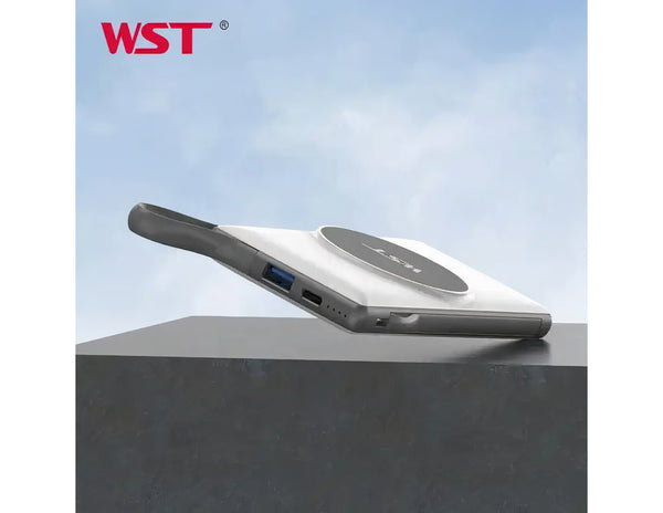 WST 6-IN-1 10000mAh Power Bank Docking Station – PB932W6M with WST logo on a light blue background