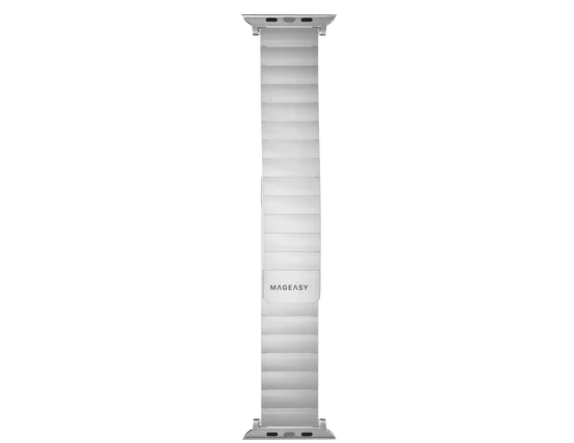 MagEasy Maestro M Magnetic Stainless Steel Apple Watch Loop - Silver and Black - THABTHABA STORE