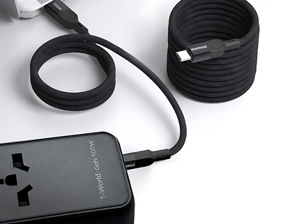 موماكس ماج لينك كابل مغناطيسي USB-C إلى USB-C 100 واط (يصل إلى 2 متر)