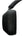 Black headphones on a white background