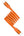 Orange coiled cable with 'Momax' branding on a white background