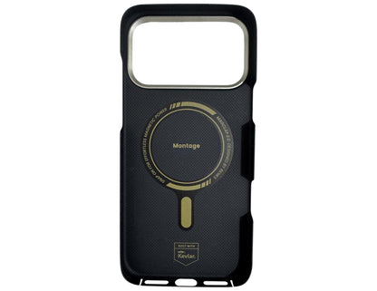 Benks ArmorAir Montage Kevlar® Phone Case for iPhone 17 Series – Black with 'Montage' branding on a white background