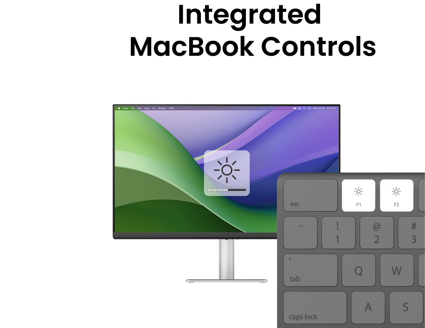 شاشة BenQ MA270U مقاس 27 بوصة بدقة 4K لأجهزة MacBook مع منفذ USB-C وإضاءة خلفية LED