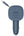 Blue car charger with '60W' rating on a white background