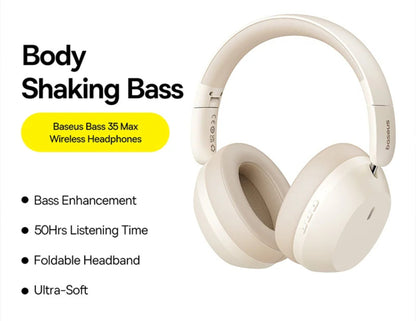 سماعات رأس لاسلكية Baseus Bass 35 Max ببطارية 50 ساعة A00070800221-00 / A00070800821-00
