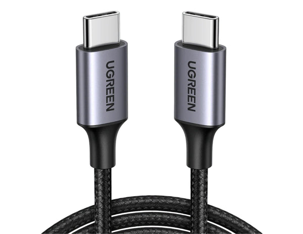 UGREEN USB-C to USB-C PD Fast Charging Cable 60W 1M Braided Nylon – US261 on a white background