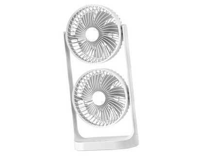 Portable Double Head Desktop Fan F-052